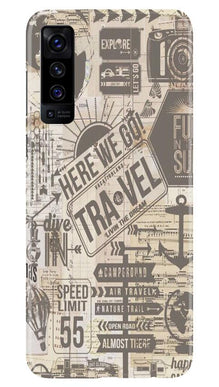 Travel Mobile Back Case for Vivo X50  (Design - 104)