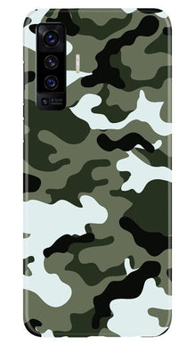 Army Camouflage Mobile Back Case for Vivo X50  (Design - 108)