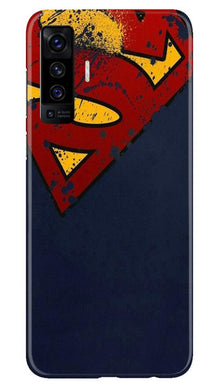 Superman Superhero Mobile Back Case for Vivo X50  (Design - 125)