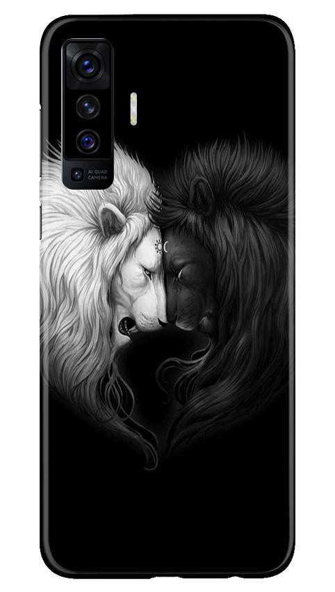 Dark White Lion Case for Vivo X50  (Design - 140)