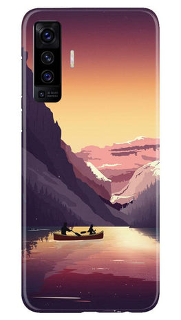 Mountains Boat Case for Vivo X50 (Design - 181)
