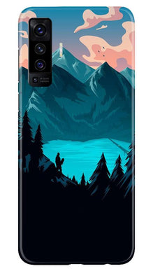 Mountains Mobile Back Case for Vivo X50 (Design - 186)