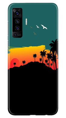 Sky Trees Mobile Back Case for Vivo X50 (Design - 191)
