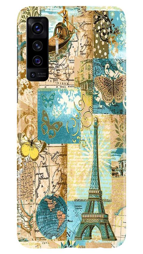 Travel Eiffel Tower Case for Vivo X50 (Design No. 206)