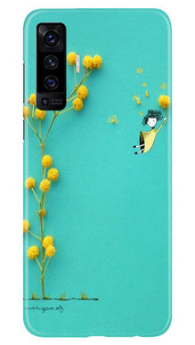 Flowers Girl Mobile Back Case for Vivo X50 (Design - 216)