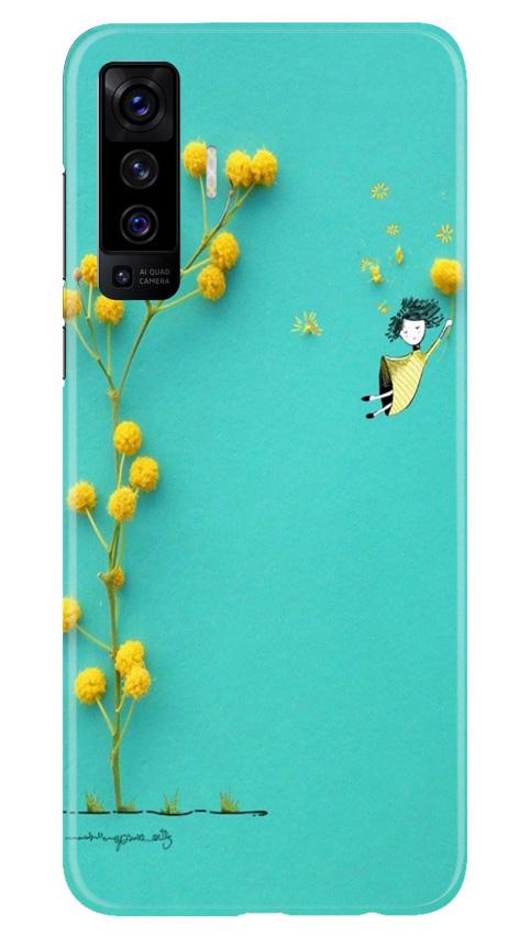 Flowers Girl Case for Vivo X50 (Design No. 216)