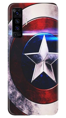 Captain America Shield Mobile Back Case for Vivo X50 (Design - 250)