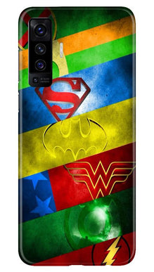 Superheros Logo Mobile Back Case for Vivo X50 (Design - 251)