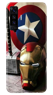 Ironman Captain America Mobile Back Case for Vivo X50 (Design - 254)