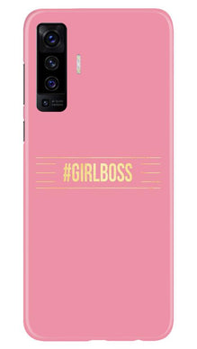 Girl Boss Pink Mobile Back Case for Vivo X50 (Design - 263)