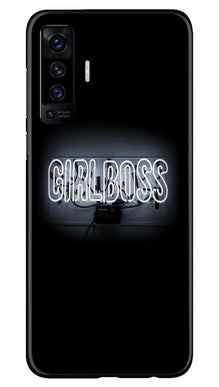 Girl Boss Black Mobile Back Case for Vivo X50 (Design - 268)