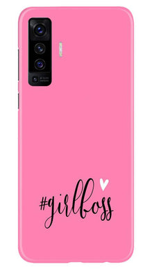 Girl Boss Pink Mobile Back Case for Vivo X50 (Design - 269)