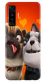 Dog Puppy Mobile Back Case for Vivo X50 (Design - 350)