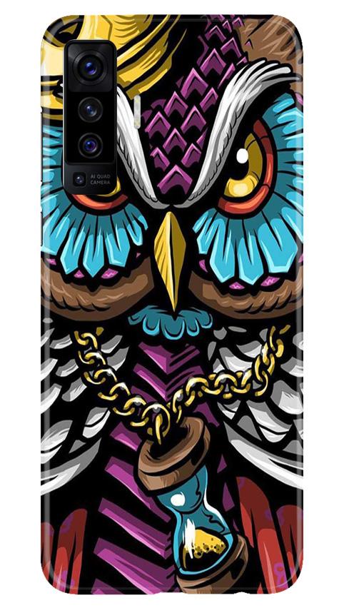 Owl Mobile Back Case for Vivo X50 (Design - 359)