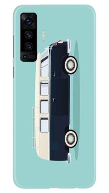 Travel Bus Mobile Back Case for Vivo X50 (Design - 379)