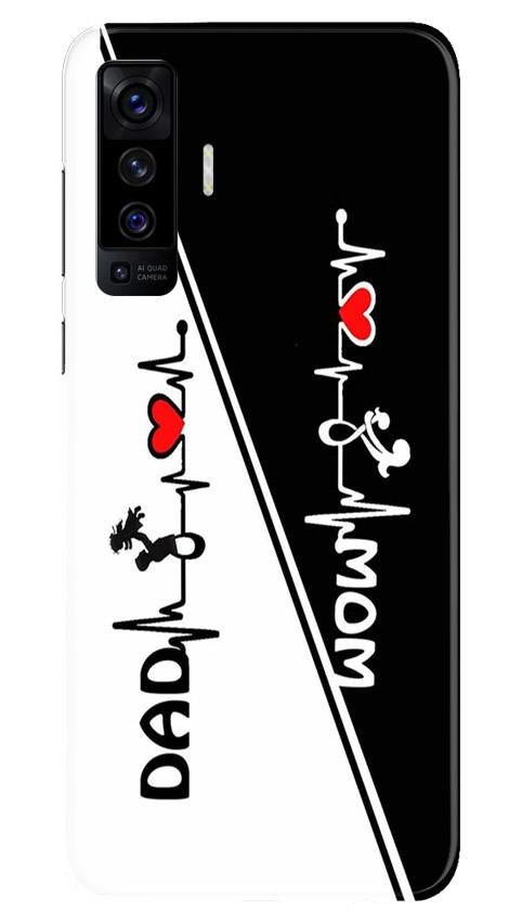 Love Mom Dad Mobile Back Case for Vivo X50 (Design - 385)