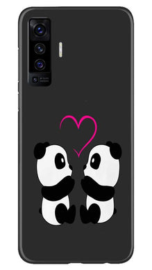 Panda Love Mobile Back Case for Vivo X50 (Design - 398)