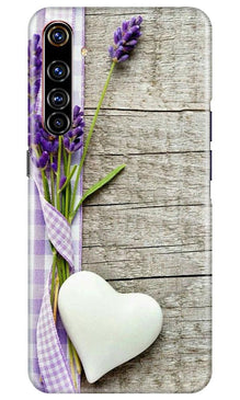 White Heart Mobile Back Case for Realme X50 Pro (Design - 298)