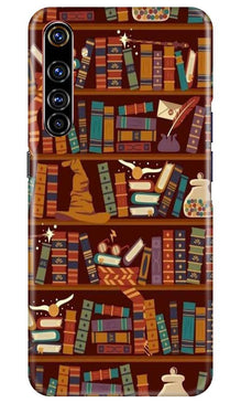 Book Shelf Mobile Back Case for Realme X50 Pro (Design - 390)