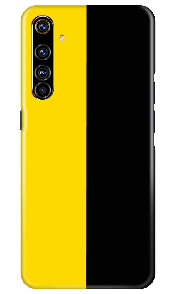Black Yellow Pattern Mobile Back Case for Realme X50 Pro (Design - 397)