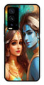 Lord Radha Krishna Metal Mobile Case for Vivo X60 Pro Plus   (Design No -01)