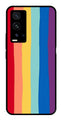 Rainbow MultiColor Metal Mobile Case for Vivo X60 Pro Plus   (Design No -03)