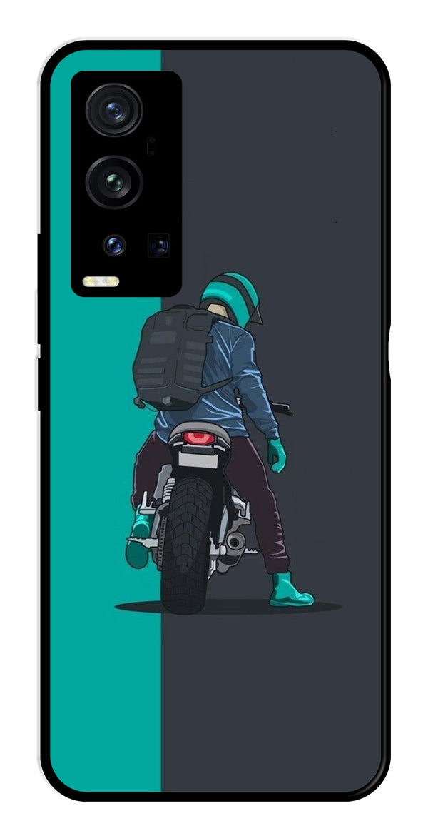Bike Lover Metal Mobile Case for Vivo X60 Pro Plus   (Design No -05)