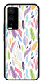 Colorful Feathers Metal Mobile Case for Vivo X60 Pro Plus   (Design No -06)