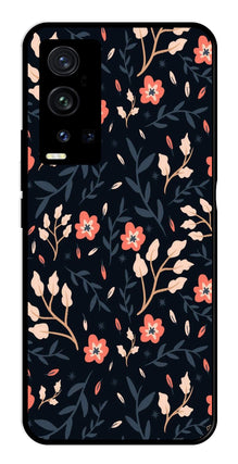Floral Pattern Metal Mobile Case for Vivo X60 Pro Plus