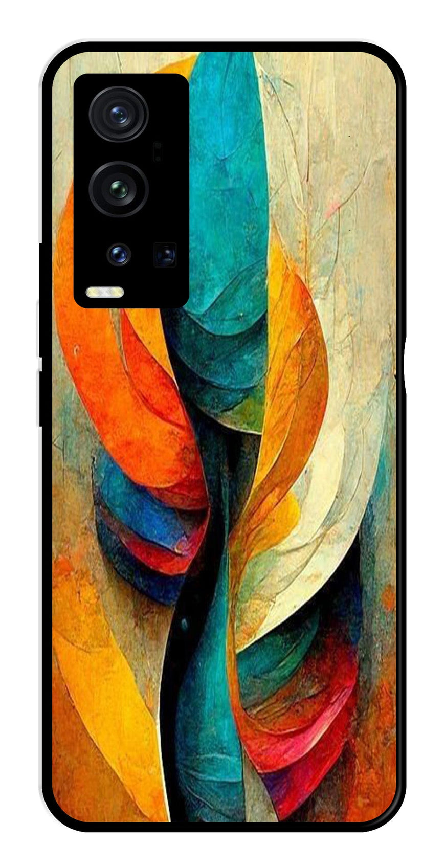 Modern Art Metal Mobile Case for Vivo X60 Pro Plus   (Design No -11)