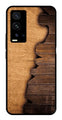 Wooden Design Metal Mobile Case for Vivo X60 Pro Plus   (Design No -13)