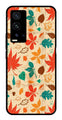 Leafs Design Metal Mobile Case for Vivo X60 Pro Plus   (Design No -14)