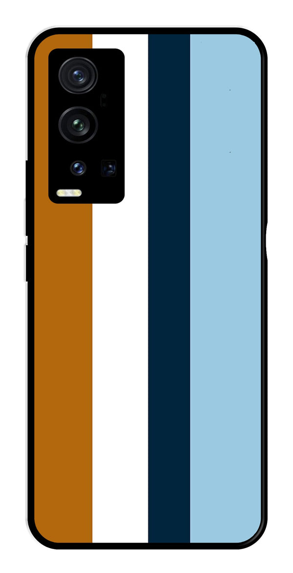 MultiColor Pattern Metal Mobile Case for Vivo X60 Pro Plus   (Design No -17)