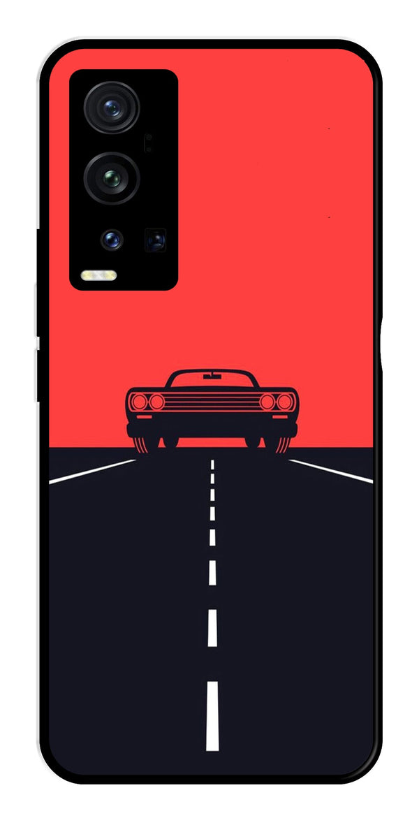 Car Lover Metal Mobile Case for Vivo X60 Pro Plus   (Design No -21)