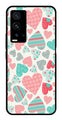 Hearts Pattern Metal Mobile Case for Vivo X60 Pro Plus   (Design No -22)