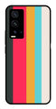 Muted Rainbow Metal Mobile Case for Vivo X60 Pro Plus   (Design No -31)