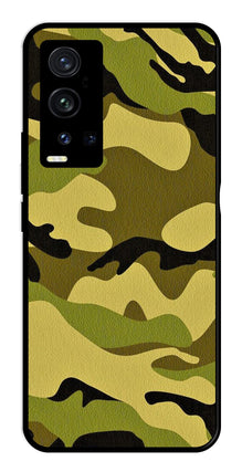 Army Pattern Metal Mobile Case for Vivo X60 Pro Plus