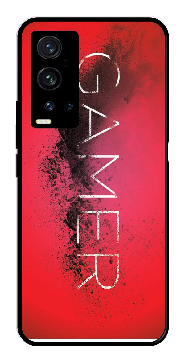 Gamer Pattern Metal Mobile Case for Vivo X60 Pro Plus   (Design No -41)