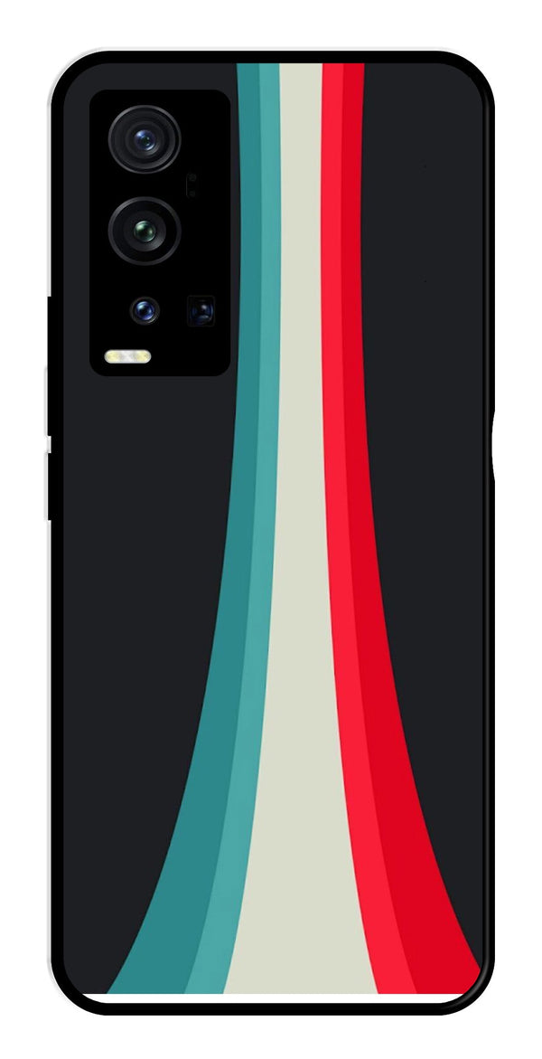 Modern Art Colorful Metal Mobile Case for Vivo X60 Pro Plus   (Design No -48)