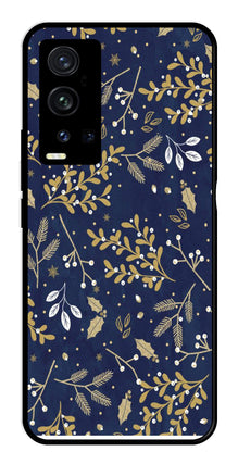 Floral Pattern  Metal Mobile Case for Vivo X60 Pro Plus