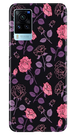 Rose Black Background Case for Vivo X60 Pro