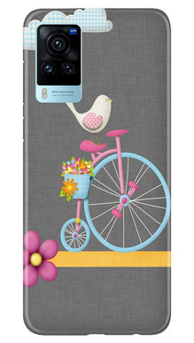 Sparron with cycle Mobile Back Case for Vivo X60 Pro (Design - 34)