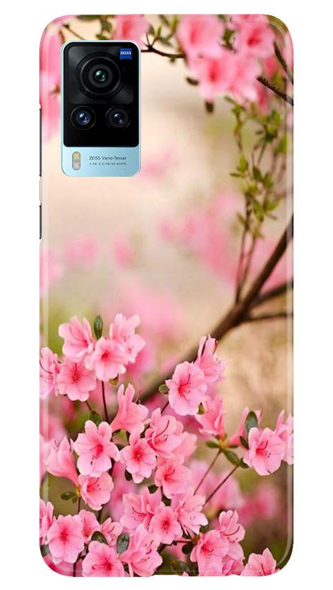 Pink flowers Case for Vivo X60 Pro