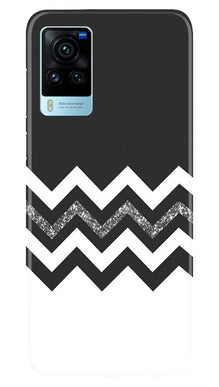 Black white Pattern2Mobile Back Case for Vivo X60 Pro (Design - 83)