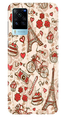 Love Paris Mobile Back Case for Vivo X60 Pro  (Design - 103)