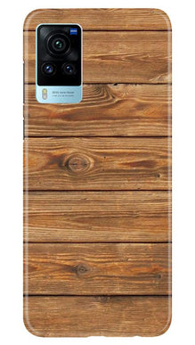 Wooden Look Mobile Back Case for Vivo X60 Pro  (Design - 113)