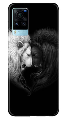 Dark White Lion Mobile Back Case for Vivo X60 Pro  (Design - 140)