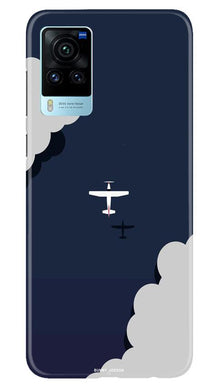 Clouds Plane Mobile Back Case for Vivo X60 Pro (Design - 196)