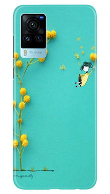 Flowers Girl Mobile Back Case for Vivo X60 Pro (Design - 216)