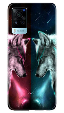 Wolf fight Mobile Back Case for Vivo X60 Pro (Design - 221)